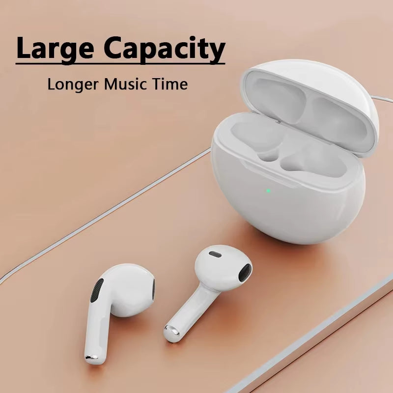 Pro 6 TWS Bluetooth Earphones for Iphone Wireless Bluetooth Headset Noise Cancelling Earbuds with Mic Pro6 Wireless Headphones
