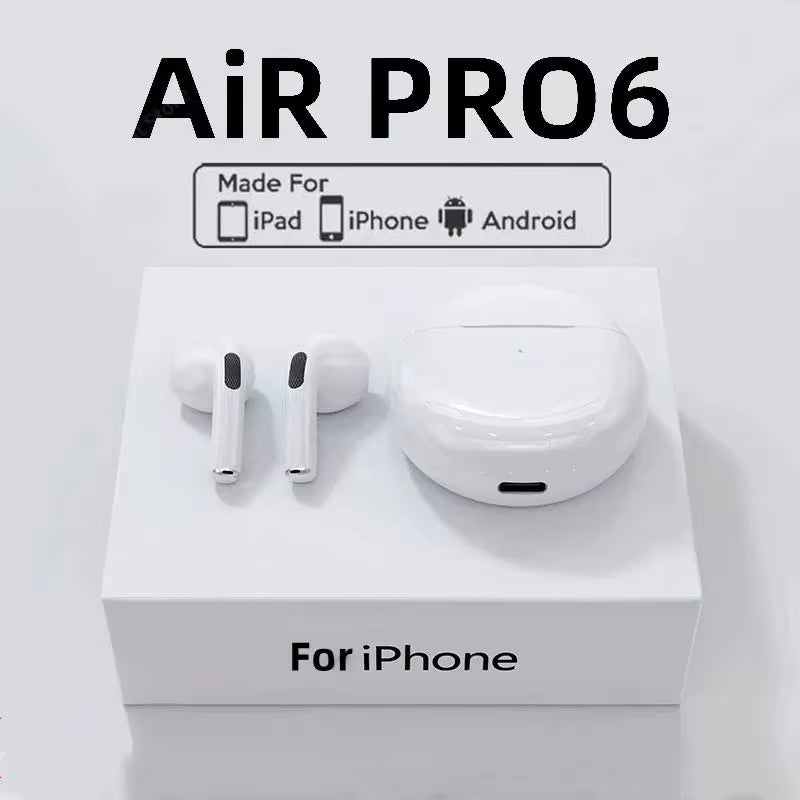 Pro 6 TWS Bluetooth Earphones for Iphone Wireless Bluetooth Headset Noise Cancelling Earbuds with Mic Pro6 Wireless Headphones